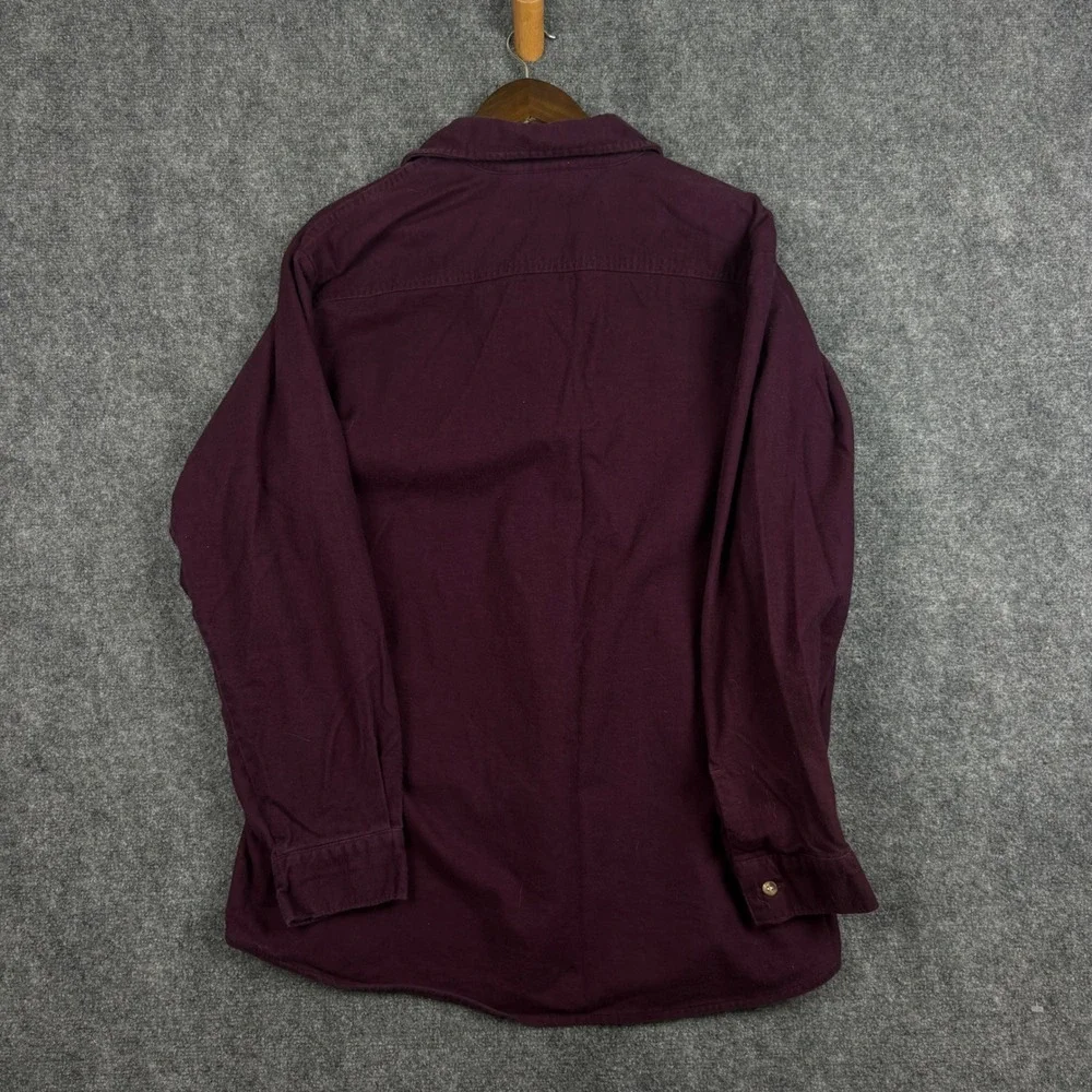 Five Brother Mens XL Flannel Shirt Burgundy Purple Long Sleeve Heavy Workwear